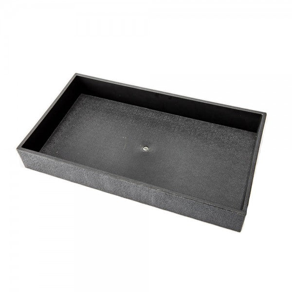 Stackable Plastic Tray 2'' Black: 14 3/4"W x 8 1/4"D x 2"H