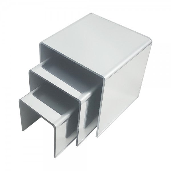 Acrylic Mirrored Riser Set - 3", 4" and 5" Square