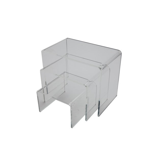 Clear Acrylic Riser Set of 3 - C Shape