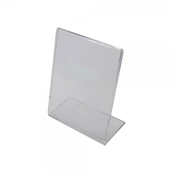 Acrylic Slantback Countertop Sign Holder 5.5" W x 7" H Clear