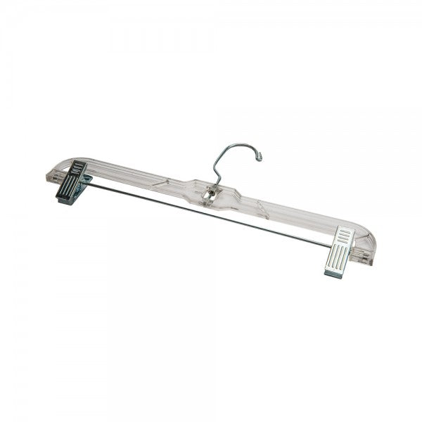 Box of 100 Heavy Duty Plastic Bottom Hangers 17" - Available in Clear and Black