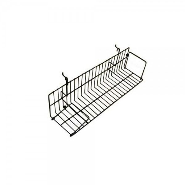 Slatwall / Gridwall Wire Shelf With Wings 23" - Available in White or Black