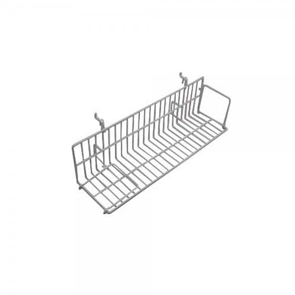 Slatwall / Gridwall Wire Shelf With Wings 23" - Available in White or Black