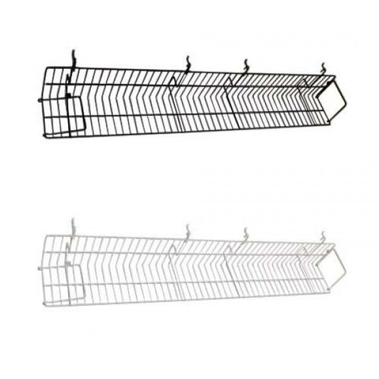 Slatwall / Gridwall Wire Shelf With Wings 47" - Available in White or Black
