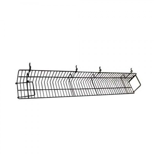 Slatwall / Gridwall Wire Shelf With Wings 47" - Available in White or Black