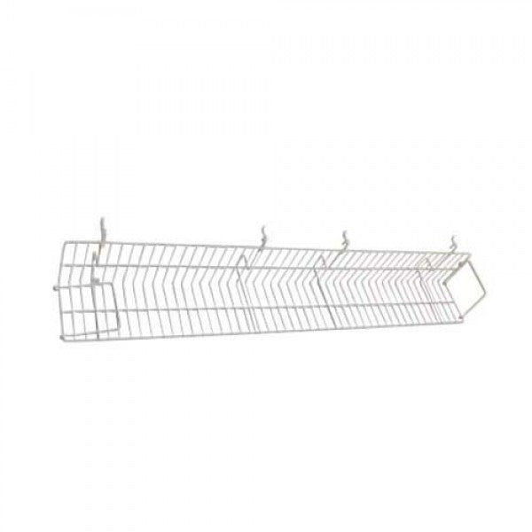 Slatwall / Gridwall Wire Shelf With Wings 47" - Available in White or Black
