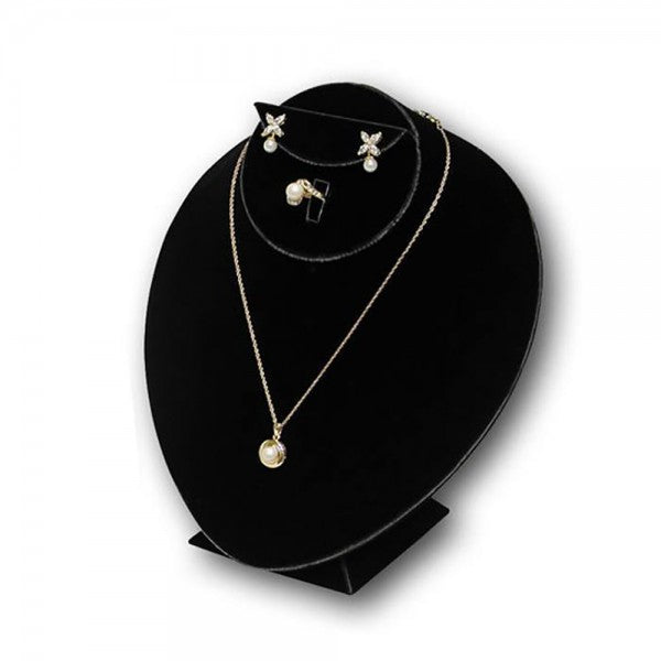 Necklace Bust Jewelry Display 8 1/2" Black Velvet