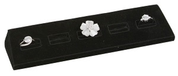 Ring Display 5 Slot Black Velvet