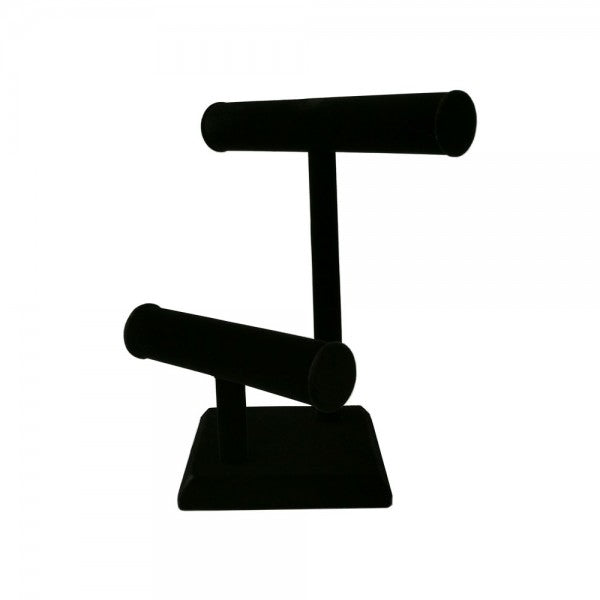 T-Bar 2 Tier Display 10.75" Black Velvet