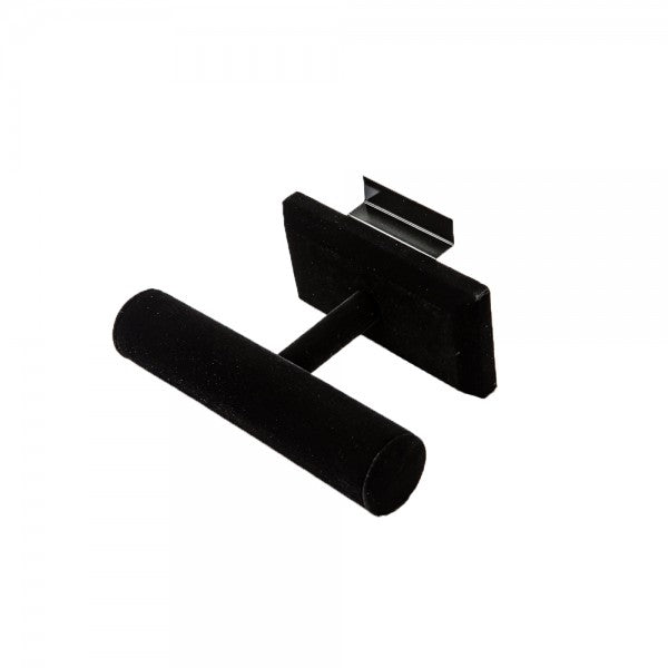T-Bar Display for Slatwall 7.5" Black Velvet