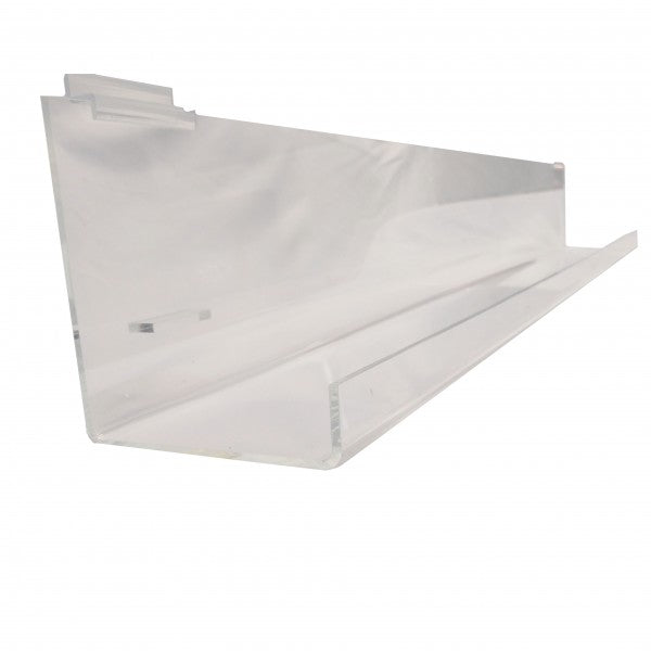 Acrylic Slatwall Tray With Lip 47 3/4"W x 5 1/4"D - Tilted