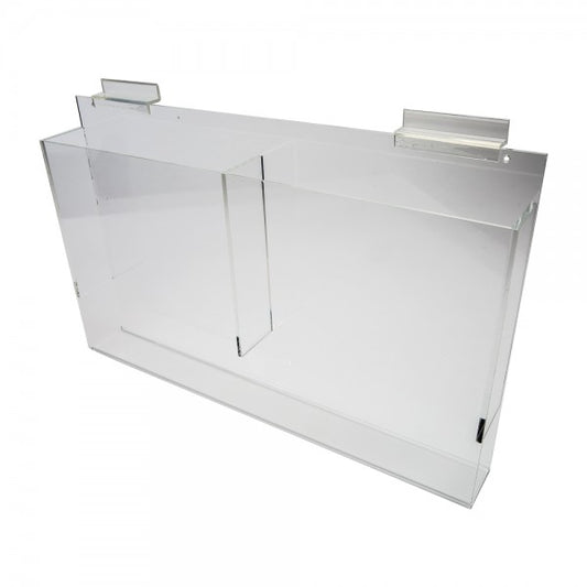 Acrylic Slatwall Double Literature Holder 8.5''W x 11"H