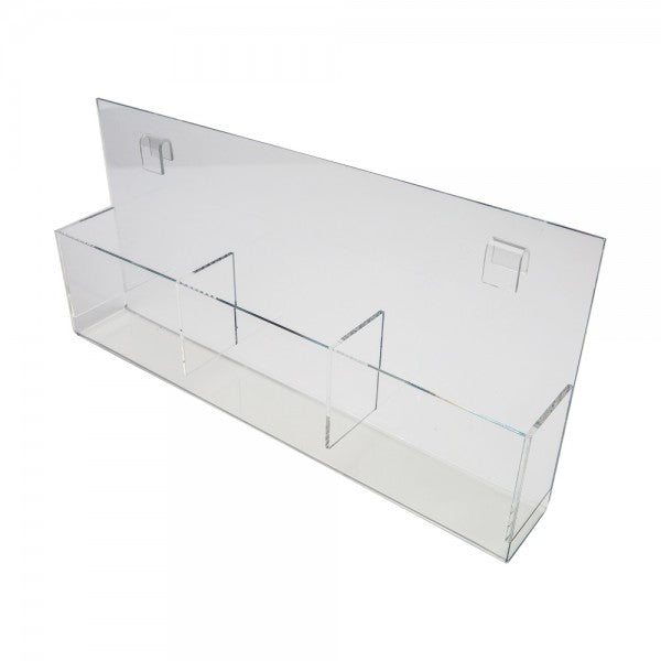 Gridwall Triple Bin 15.5" Acrylic