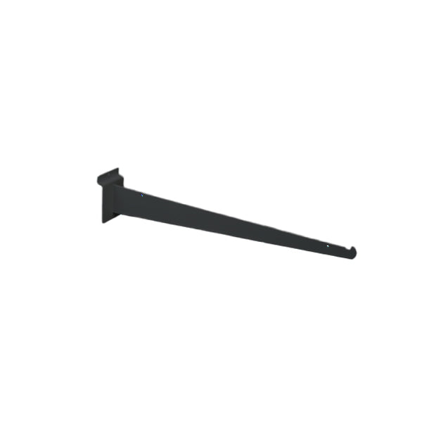 Black Slatwall Shelf Brackets - Available in Several Lengths