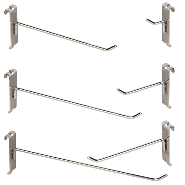 Gridwall Hooks - Chrome Several Sizes