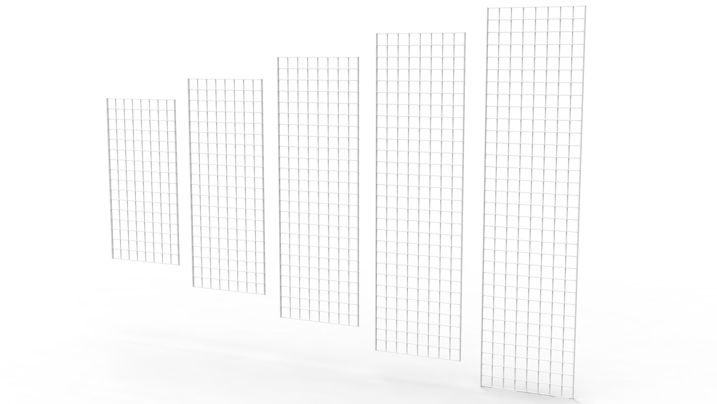 All 2 Ft Wide White Gridwall Panels Available in Several Heights