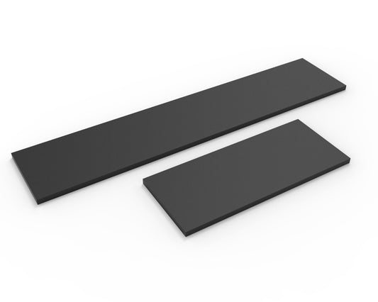 Black Melamine Wood Shelf 10" D - Available in 24" and 48" Lengths