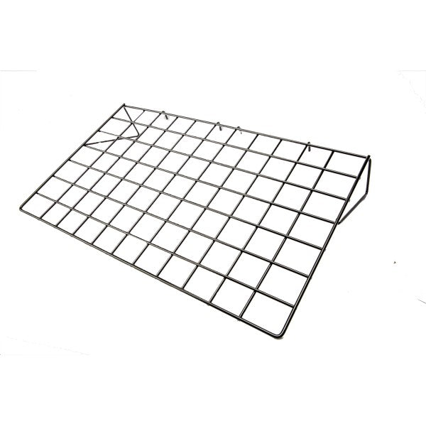 Flat Gridwall Shelf Black. 23-1/2"L X 14"D