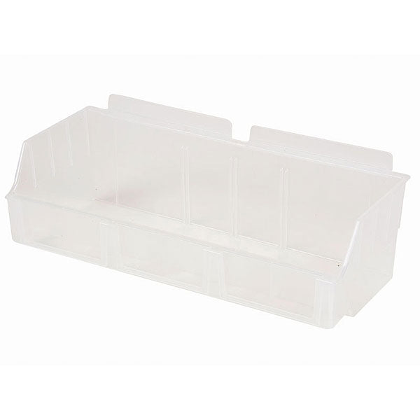 Plastic Slatwall Bins 4 1/2" x 11 1/2" x 3 1/2" - Available in Several Colors