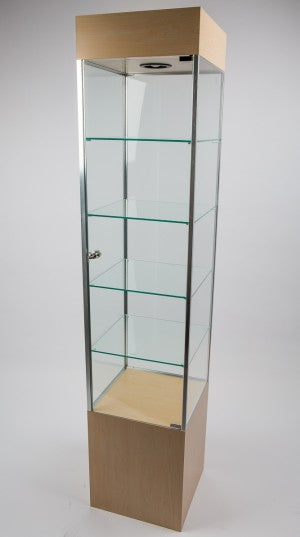 Tower Case 16" x 16" x 76" - Available in Black, Cherry, or Maple