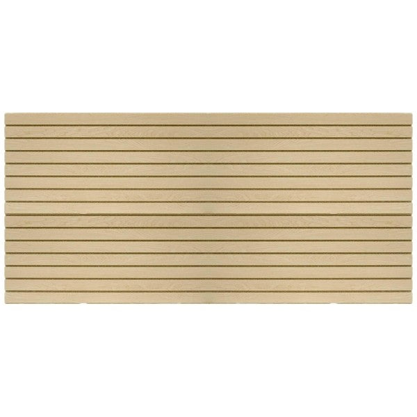 MDF Slatwall Panel 4' x 8' Maple Finish With Aluminum Insert