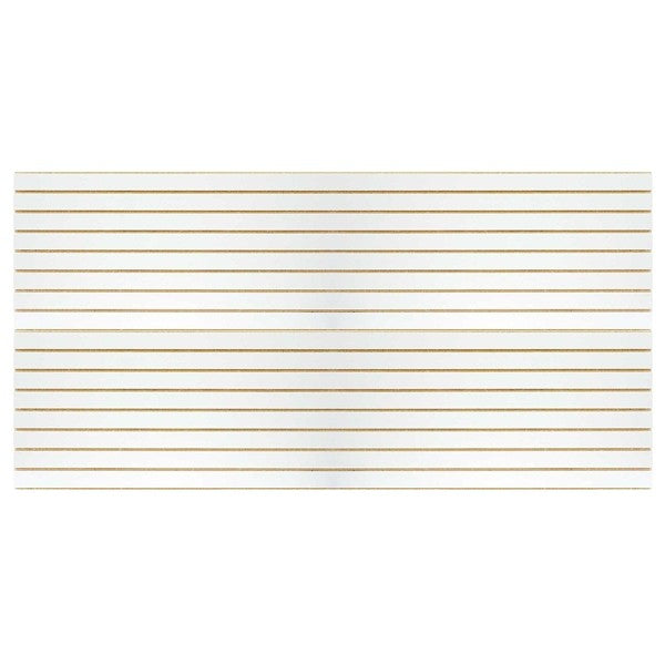 MDF Slatwall Panel 4' x 8' White Finish With Aluminum Insert