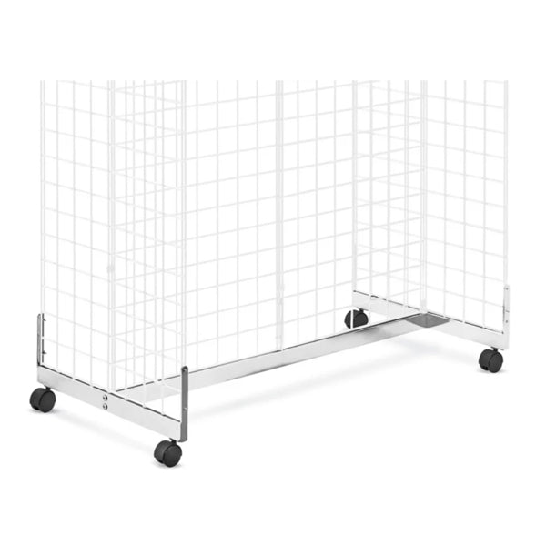Gridwall H Base w/ Casters - Available in Black, White and Chrome