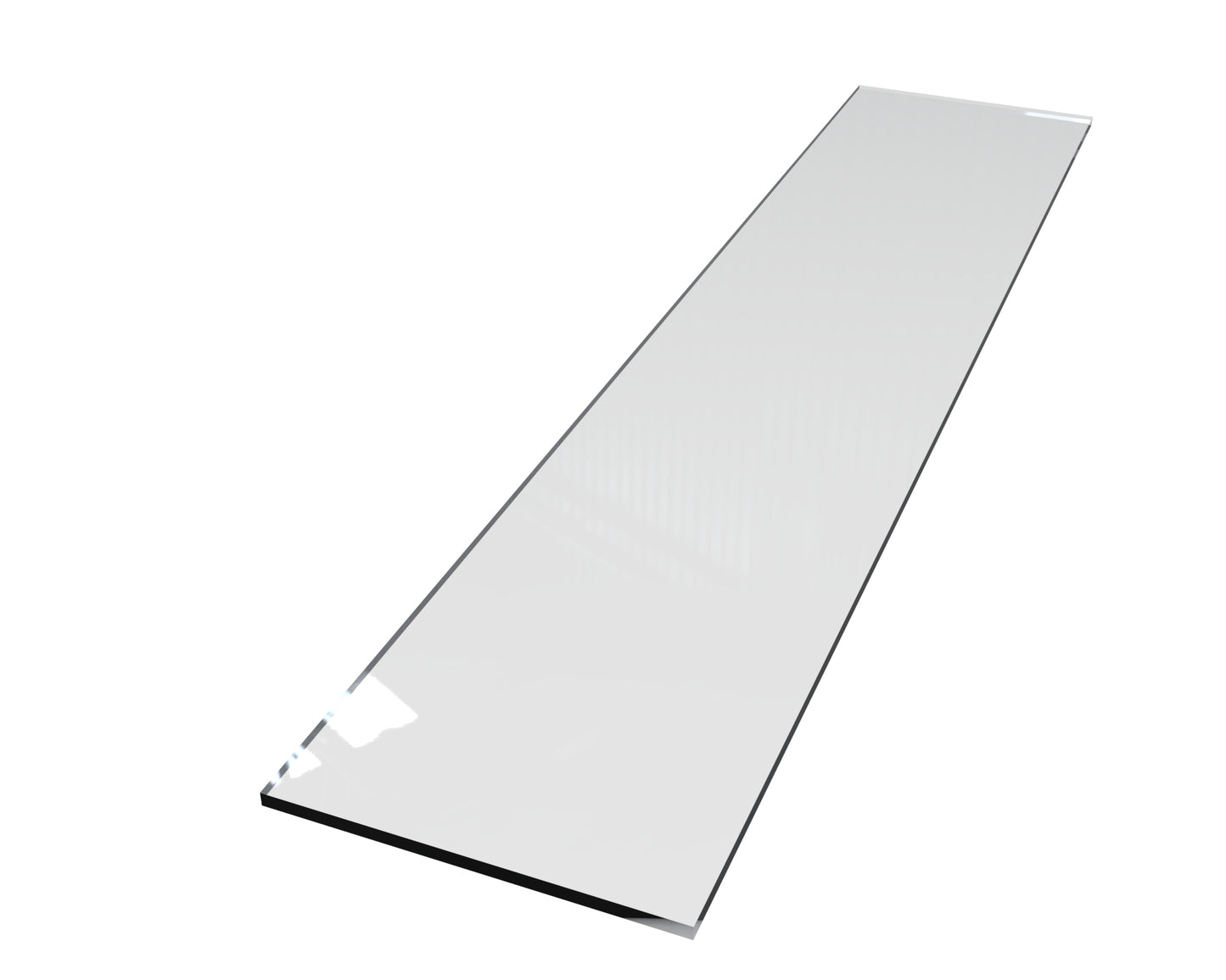 Tempered Glass 10" D - Available in Several Lengths