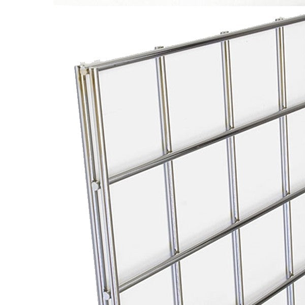 All 2 Ft Wide Chrome Gridwall Panels Available in Several Height