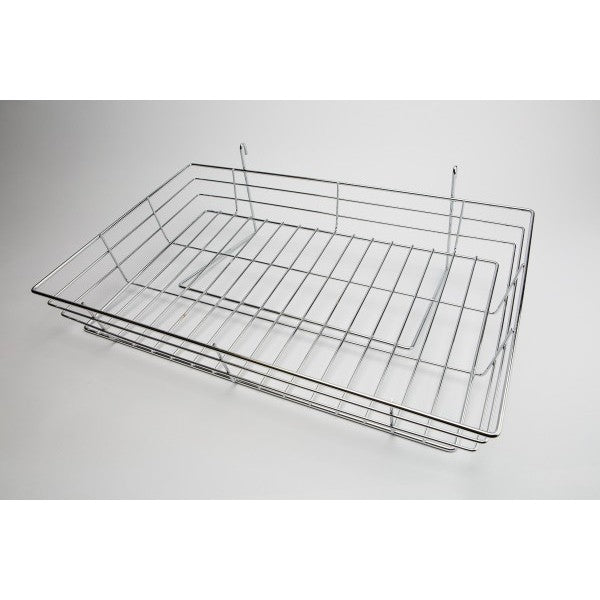 Grid Basket 24 x 15 x 4.5: Available in Chrome and Black