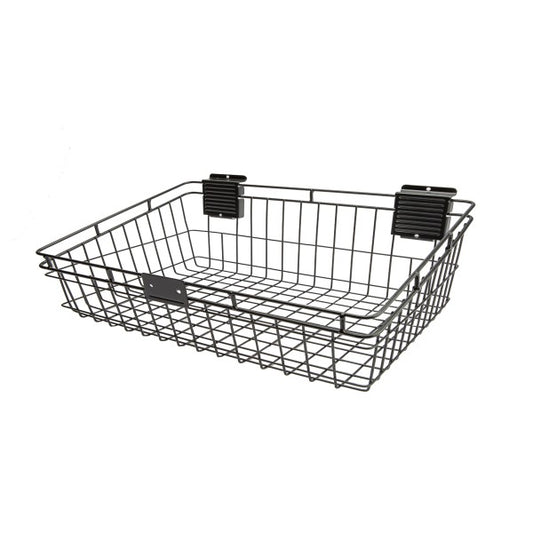 Slatwall Basket 12" x 24" Black