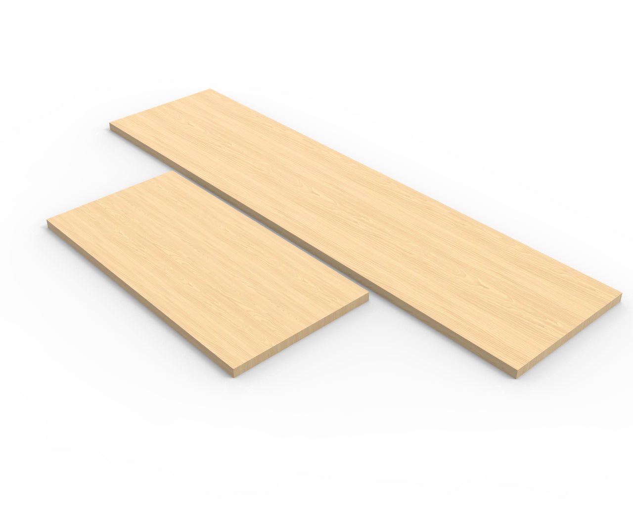 Maple Melamine Wood Shelf 12" D - Available in 24" and 48" Lengths