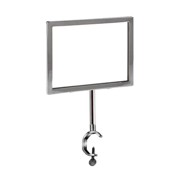 Complete Metal Sign Holder 7"W x 5 1/2"H for Clothing Racks