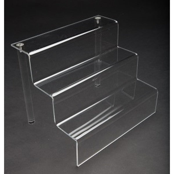 Stair Step Riser 3 Tier 9.5" x 12" x 9.5" Clear