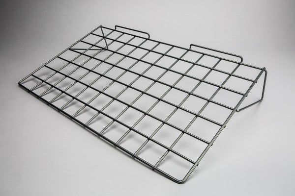 Slatwall Wire Shelf 14" D x 23" L - Available in Gray or Black