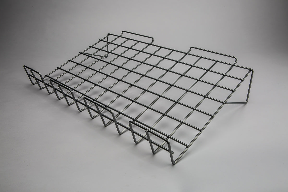 Slatwall Metal Shelf Slopping 22.5" x 24" Silver