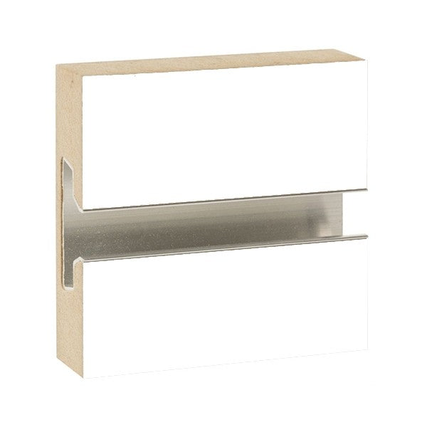 MDF Slatwall Panel 4' x 8' White Finish With Aluminum Insert