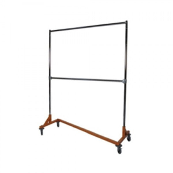 Z Clothing Rack Orange Base with Add-On Bar