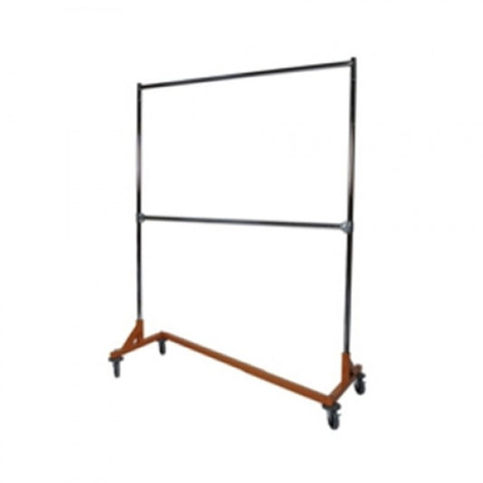 Z Clothing Rack Orange Base with Add-On Bar