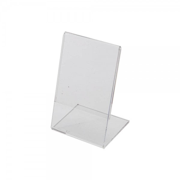 Acrylic Slantback Countertop Sign Holder 3.5" W x 5.75" H Clear