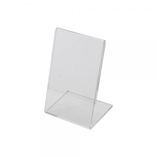 Acrylic Slantback Countertop Sign Holder 3.5" W x 5.75" H Clear