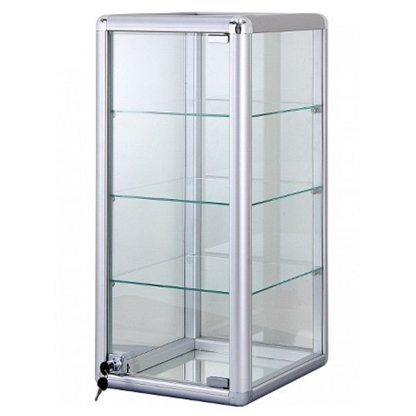 Vertical Counter Top Display Case with Lock - 14" L x 12" W x 27" H
