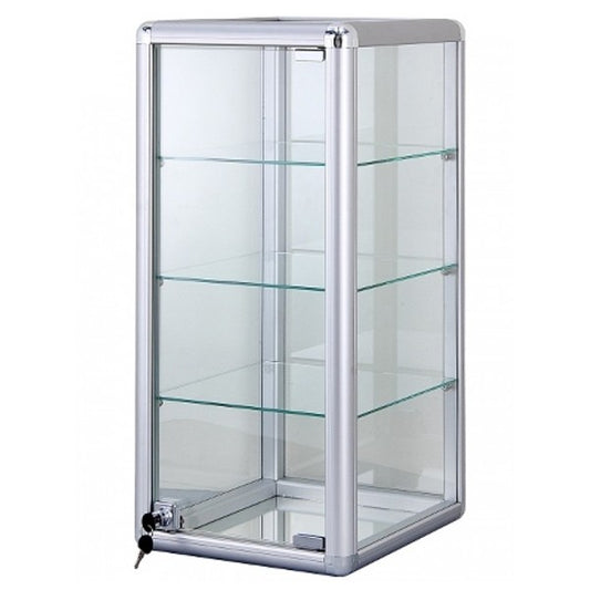 Vertical Counter Top Display Case with Lock - 14" L x 12" W x 27" H