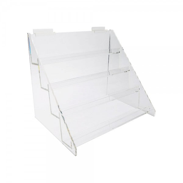 Slatwall Acrylic 4 Tier Display. 15"W X 11"D X 12.75"H
