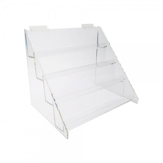 Slatwall Acrylic 4 Tier Display. 15"W X 11"D X 12.75"H