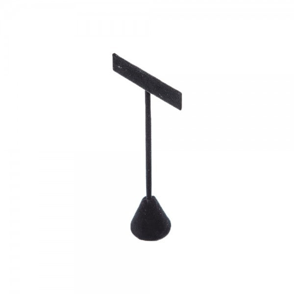 Table Top Earring Display Black Velvet T Stand: 5 3/4” H