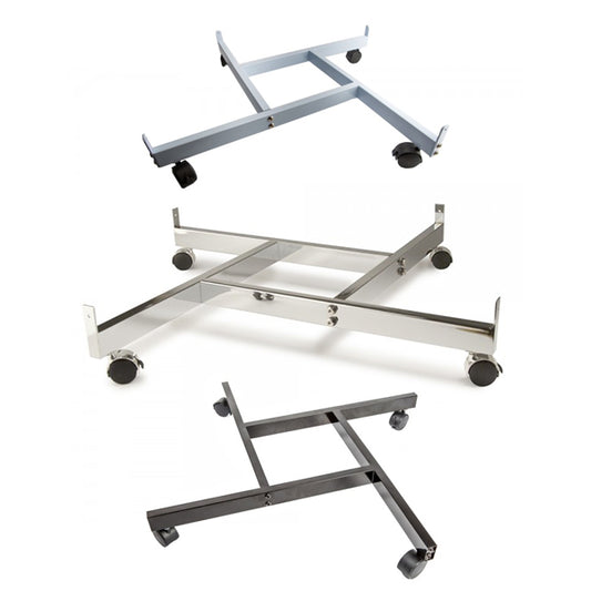 Gridwall Base 4 Way With Casters - Available in Black and White