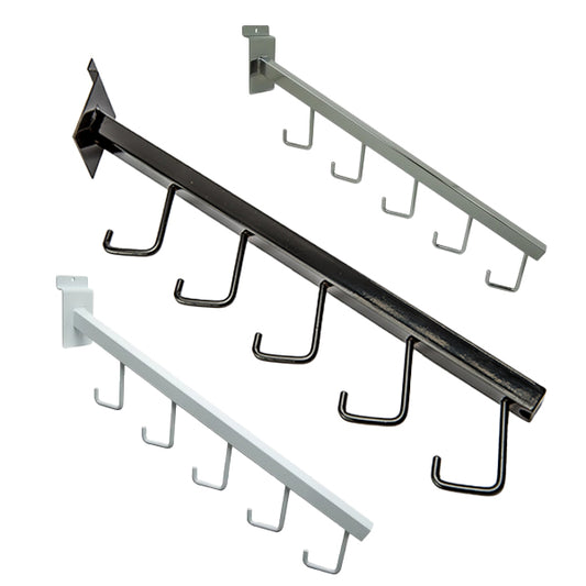 Slatwall 5 Hook Waterfall - Various Colors