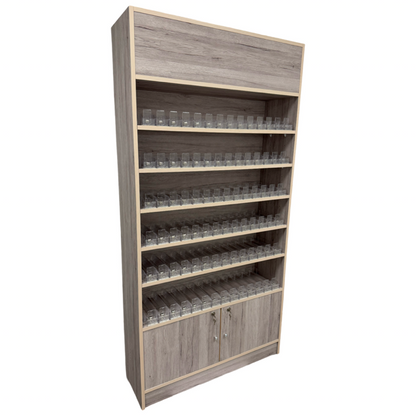 Wall Display Cabinet with Cigarette Pushers