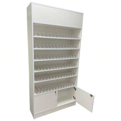 Wall Display Cabinet with Cigarette Pushers